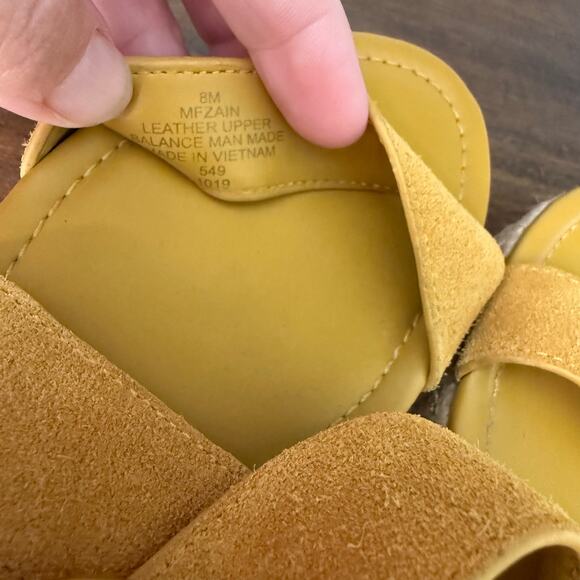 Marc Fisher Woman’s Zain Espadrille Mustard Wedge Suede Sandals-Size 8M - Picture 11 of 11